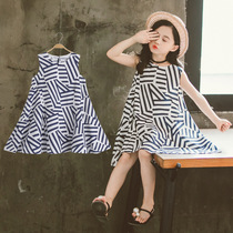 Childrens dress girl summer dress dress 2022 new ocean gas summer style princess dress child skirt summer little girl summer