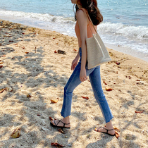 Seaside Buns Bag Women Beach Weaving Ins Nets Red Grass Weave Bag Summer Small Clear 2021 New 100 Hitch Bag Single Shoulder