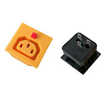 With UL certified BS-C13-3A button anti-remove mother seat C13 pint anti-remove mother seat panel black