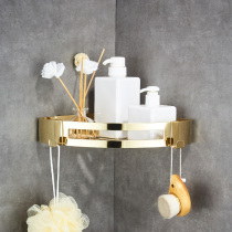 Bathroom corner rack Bathroom shelf Gold free hole 304 stainless steel toilet toilet triangle storage