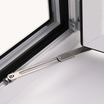 Broken bridge aluminum casement window damping wind brace inside opening inside down windproof brace window positioning limiter door and window free punch