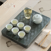 Fanshantang guest kung fu tea set set Japanese tea table home teapot tea cup water storage tea tray set