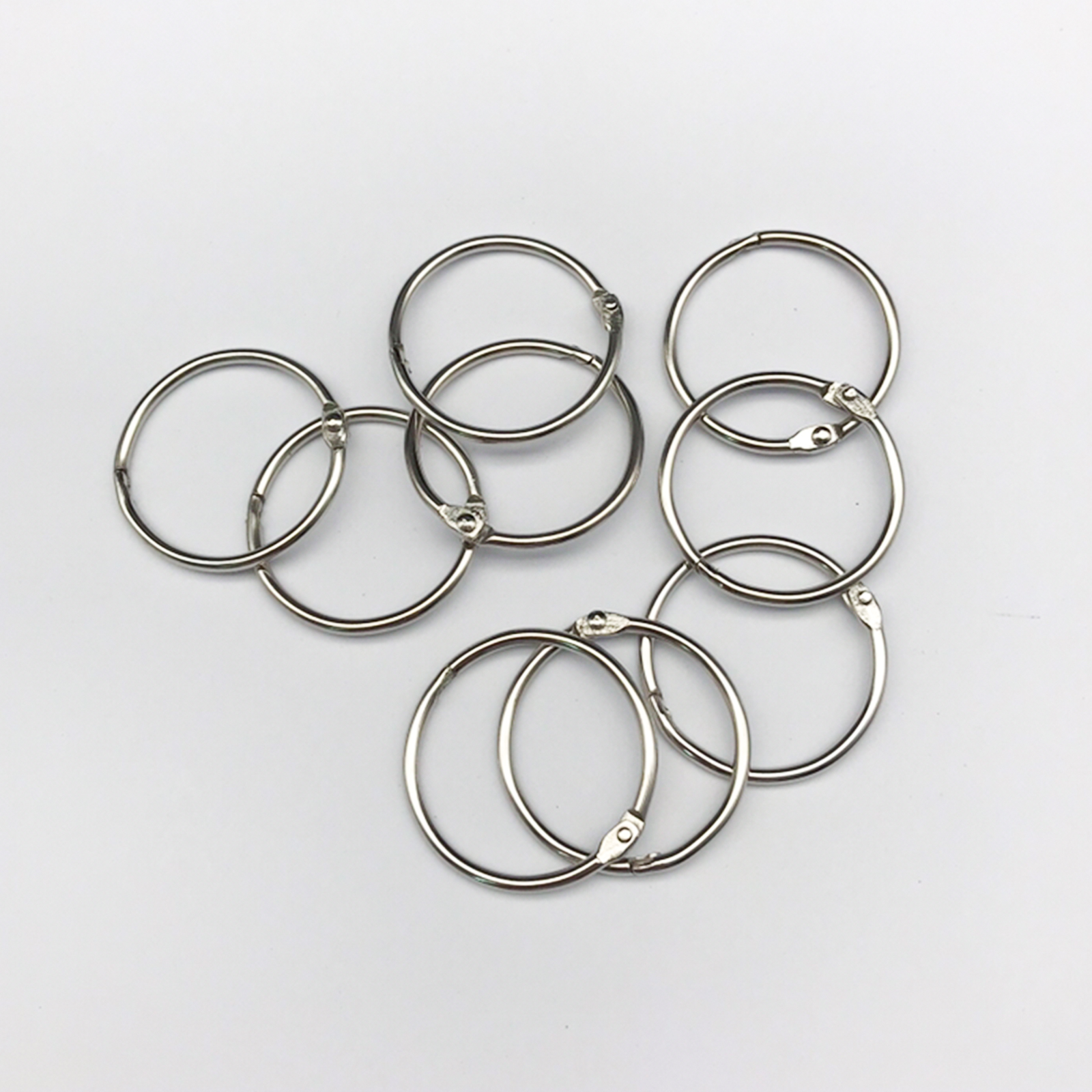 书圈diy活页夹环相册线圈空白卡片铁圈扣环装订圈金属铁环开口圈