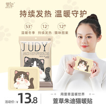 Daylily Judy cat warm stickers Warm baby girls use aunt dysmenorrhea to warm the cold body and waist self-heating compress conditioning