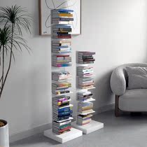Furniture small bookshelves landing on the simple household bed with wall iron books to collect the decorative frame of living room