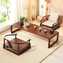 Solid wood tatami table Small tea table Japanese Zen tea table Floor table Low table Sitting Kang table Household Kang table