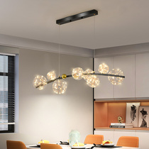 Home Net red long strip light luxury dining room lamp 2021 New chandelier one word creative art high-end starry lamp