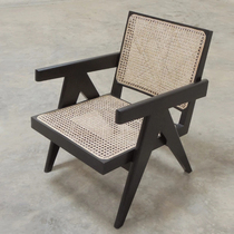 Chandigarh woven rattan chair Vintage balcony single sofa chair Solid wood used leisure chair Designer special offer