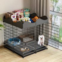  Dog cage Small and medium-sized dog Indoor with toilet separation kennel Villa Corgi Teddy pet dog fence Fence