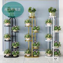 Youyi factory flower rack Multi-layer household indoor balcony shelf Wrought iron living room decorative flower pot floor-to-ceiling green radish