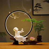 Chinese IKEA lamps and lanterns romantic net red Simple modern atmosphere restaurant lights Bedroom living room home small monk ornaments