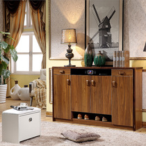Solid wood electronic smart shoe cabinet disinfection sterilization drying deodorization shoe shine new Chinese style door storage modern locker