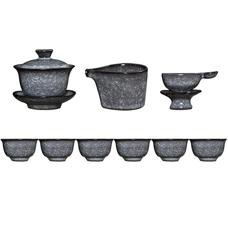 Ceramic kung fu tea set manual elder brother up with celadon tureen tea cups of a complete set of ice to crack the make tea with household gifts