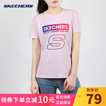 Skechers Skechers womens short-sleeved T-shirt official flagship summer womens half-sleeve casual sports top for women