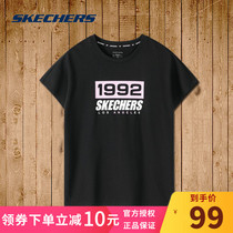 Skechers Skechers womens short-sleeved t-shirt summer new breathable womens half-sleeve casual sports top women