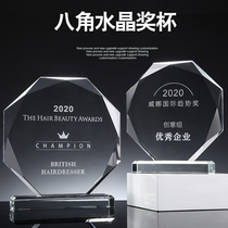 High-end custom Trophy medals childrens creative Crystal lettering custom teacher gifts Premier League excellent staff Trophy