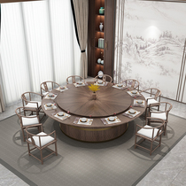 Chinese electric dining table hotel big round table hotel 20 people automatically rotating round turntable 15 people table new product
