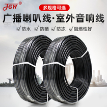 Campus broadcasting system broadcast speaker cable Engineering special outdoor audio cable oxygen-free copper wired speaker audio cable