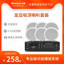 Newman ceiling audio living room home shop decoration background music power amplifier set conference room ceiling ceiling horn wireless Bluetooth ceiling speaker partition control wired embedded