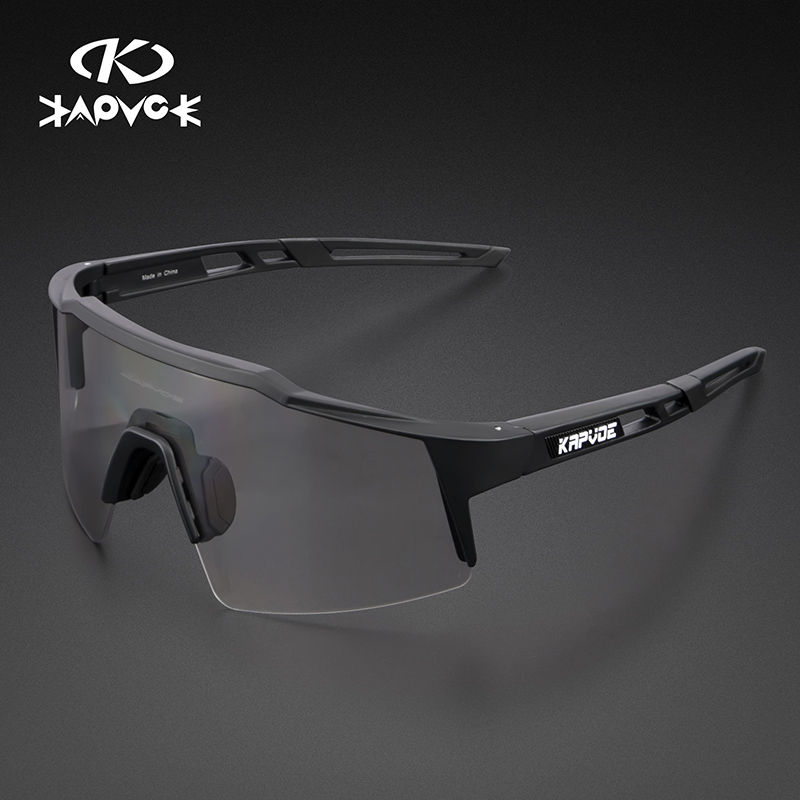 KAPVOE Riding Glasses Professional Men Mountain Road Bike Sport Windproof Discoloration Goggles Nearsightedness Bike