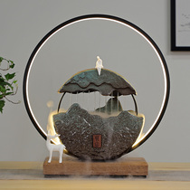 Chinese creative Guanshan water lamp ring Zhaocai opening gifts to move to new Home Office coffee table desktop ornaments