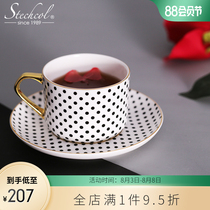 Stechcol coffee cup and saucer Bone China European small luxury Light luxury Simple Modern New Year gift