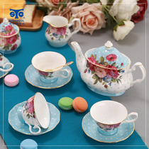 Stechcol European Rose 21 skull porcelain tea set Afternoon tea Household coffee cup and saucer