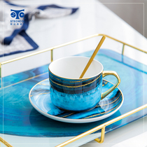 Stechcol Rock porcelain cup and saucer Bone China coffee cup European small luxury exquisite afternoon tea set