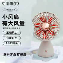 To Things Small Fan Mute Home Office Desktop Portable Charging Student Dorm Mini USB Electric Fan