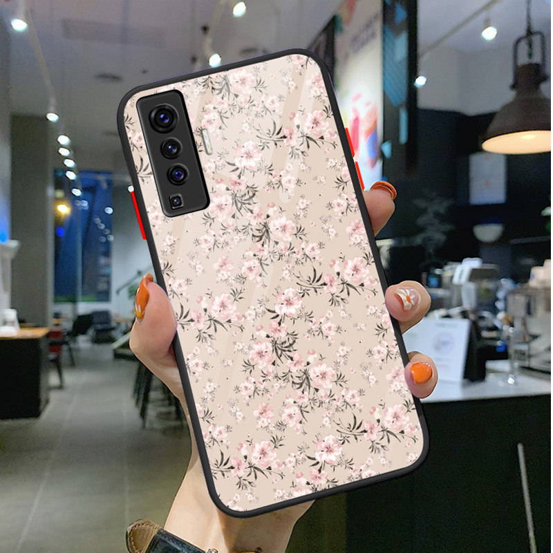 vivox50创意撞色肤感防摔手机壳