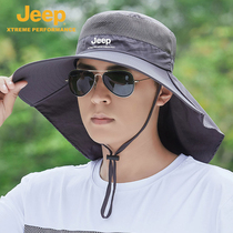 jeep gip gip eave sun hat man trend summer sun protection outdoor breathable fishing fisherman to cover sun hat