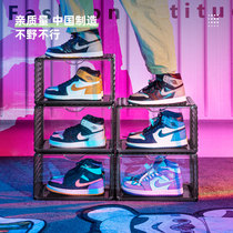 Sky Mouse aj Shoe box containing box sneakers anti-oxidation Shoe cabinet Magnetic Attraction side opening containing plastic mesh Red collection Shoe wall