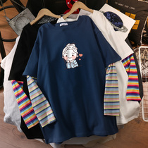 Pregnant Woman Autumn Dress Long Sleeves Blouse Fake Two Women Pure Cotton T-Shirt Fashion surrogacy Clothing Spring Autumn Money for a hit undershirt