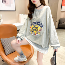 Pregnancy Woman Dress Autumn Dress Blouse 2022 Fall Big Code Loose Medium Long Cover Slim Fit Womens Sweatshirt T-shirt Undershirt