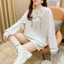 Pregnant womens clothing Clothing Sweatshirt Spring Autumn Season Thin loose Korean version Fashion 2022 new Chauma Long sleeves jacket Aging Blouse