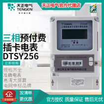 Tianzheng Electric plant three-phase four-wire electronic prepaid energy meter DTSY256 card-card electric meter 380V