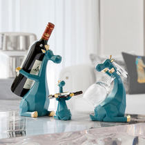 Light Lavish Deer Creative Red Wine Rack Swing home Living room Hyun Guan Table Wine Cabinet Decorated in Residence Moving Wedding Gifts