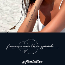 Fun English short sentences Good herbal juice stickers tattoo waterproof durable female couple male back