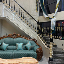 Stair handrail modern villa simple home interior aluminum art new Chinese railing aluminum alloy light luxury column guardrail
