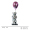 Silver Bear： Electroplated Pink Balloon