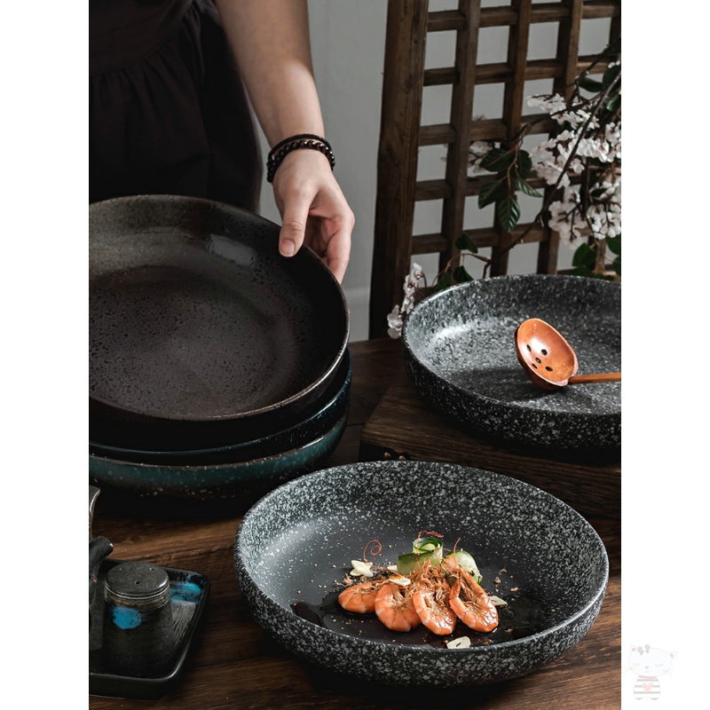 Utsuwa Japanese ceramic soup plate deep expressions using deep dish household creative move tureen large plate disc business dinner