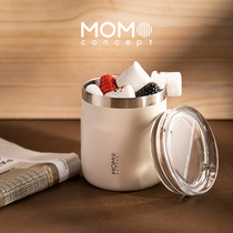 Japanese momo coffee table Cup 316 stainless steel portable hand punch ear Coffee Cup for men and women