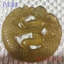 Imitation Tang Dynasty characters Waist Peelong Female Antique Ancient Play jade Qinqin Color bracelet Heart Carved Dragon Jade Wall Dragon Jade pendants