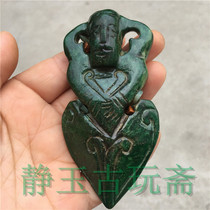 Upper Ancient God Woman Old Xiu Jade Production Angel Jade and Jade Imitation Antique as Old and Old Xiu jade Jade Auspicious Jade Female Wizard Pendant Antique