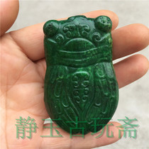Minqing Green Qin Old Xiu Jade Production Cicada Pendant Imitation Ancient made of old and old Xiu jade Auspicious Jade Cicada Pendant Old Antique pieces
