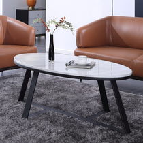 Nordic Marble Tea Several Simple Modern Iron Oval Designer Living Room Fashion Counsel Office Tea Table