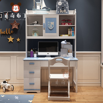 All solid wood childrens corner desk computer desk American bookcase combination home desktop computer desk integrated table
