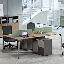 Office desk and chair combination Screen card base station 2 4 6 people Simple modern staff desk Computer table and chair furniture