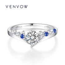 VENVOW Star Animated Letter A Crore Wedding Custom 18k Platinum Diamond begging for wedding ring Womens ring extravaganza