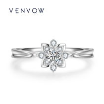 Hand touted diamond ring female 18k Platinum 20 True Diamond Courted Wedding Ring Engagement Wedding 10 Diamond Ring